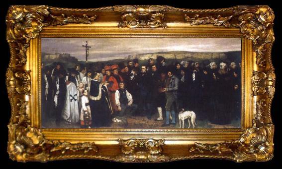 framed  Gustave Courbet A Burial at Ornans, ta009-2